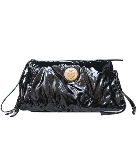 gucci black leather clutch with zipper|gucci hysteria clutch.